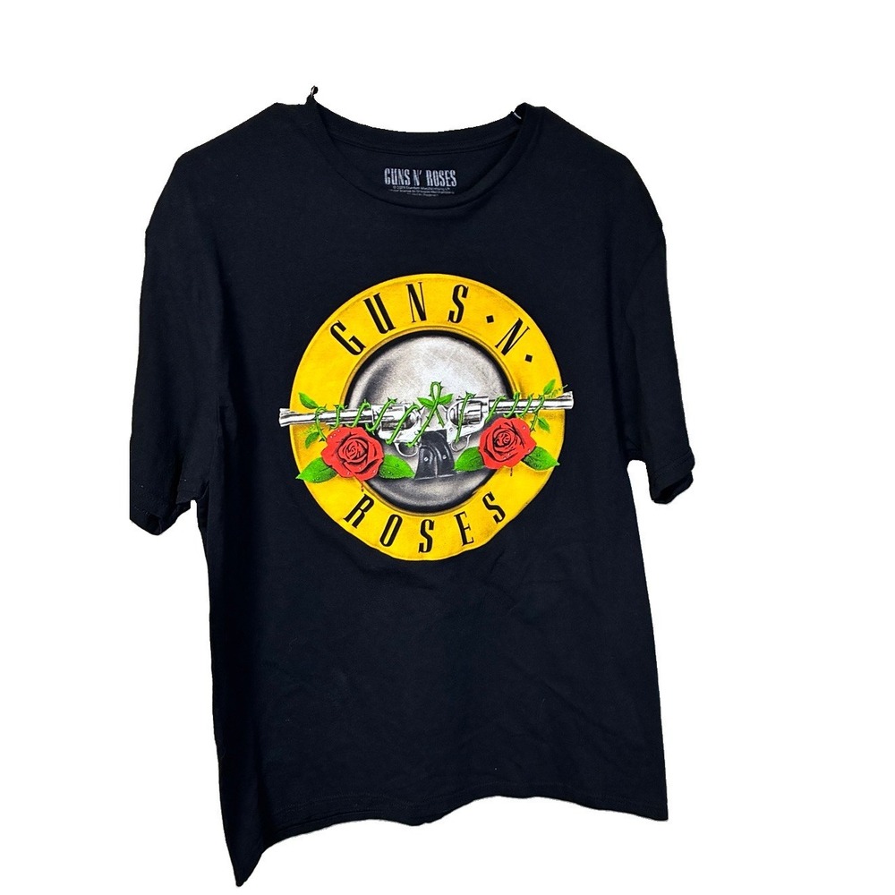 Guns N' Roses Black Band T-Shirt Size L Large 2023 Official Rock Graphic Tee